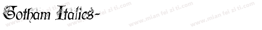 Gotham Italics字体转换